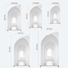 Lofaris Minimalism White Arcade Half Moon Architecture Arch Backdrop