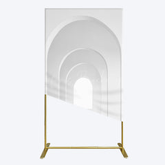 Lofaris Minimalism White Arcade Rectangleitecture Rectangle Backdrop