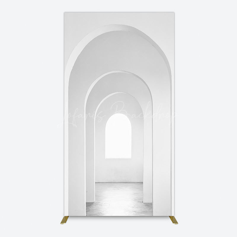 Lofaris Minimalism White Arcade Rectangleitecture Rectangle Backdrop