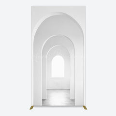 Lofaris Minimalism White Arcade Rectangleitecture Rectangle Backdrop