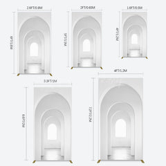 Lofaris Minimalism White Arcade Rectangleitecture Rectangle Backdrop