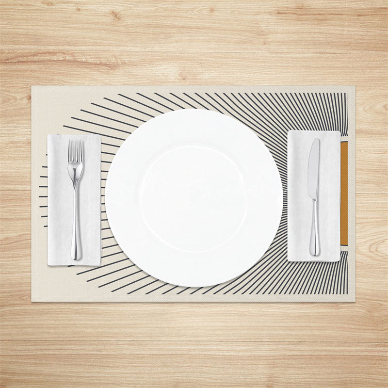 Lofaris Minimalist Abstract Sunburst Rays Set Of 4 Placemats