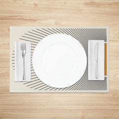 Lofaris Minimalist Abstract Sunburst Rays Set Of 4 Placemats