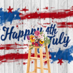 Lofaris Minimalist American Flag Wooden Holiday Backdrop