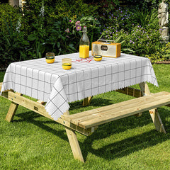 Lofaris Minimalist Black Grid Patterns Simple Tablecloth