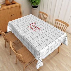Lofaris Minimalist Black Grid Patterns Simple Tablecloth
