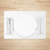 Lofaris Minimalist Cutlery Print Placemats Set of 4 with Knife and Fork Design for Modern Kitchen Dining