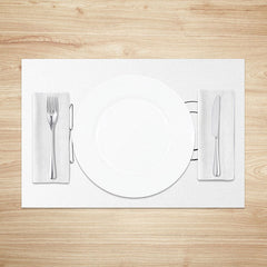 Lofaris Minimalist Cutlery Print Placemats Set of 4 with Knife and Fork Design for Modern Kitchen Dining
