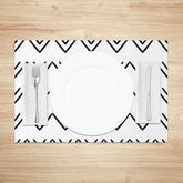 Lofaris Minimalist Geometric Pattern Set of 4 Placemats for Modern and Scandinavian Inspired Kitchen Dining