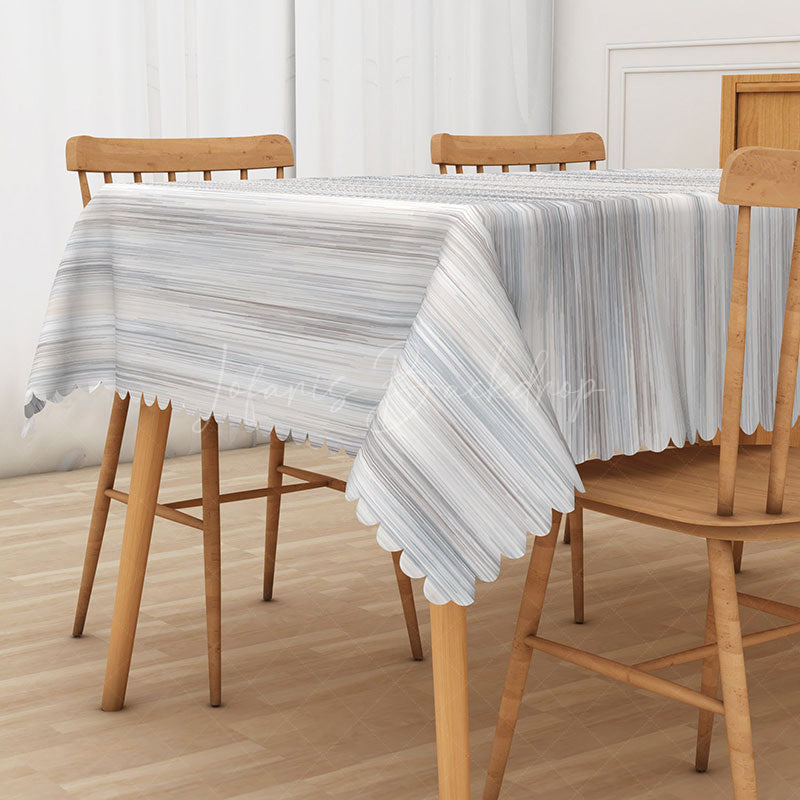 Lofaris Minimalist Grey Stripe Tablecloth Simple Modern Farmhouse Style for Everyday Kitchen and Dining Decor