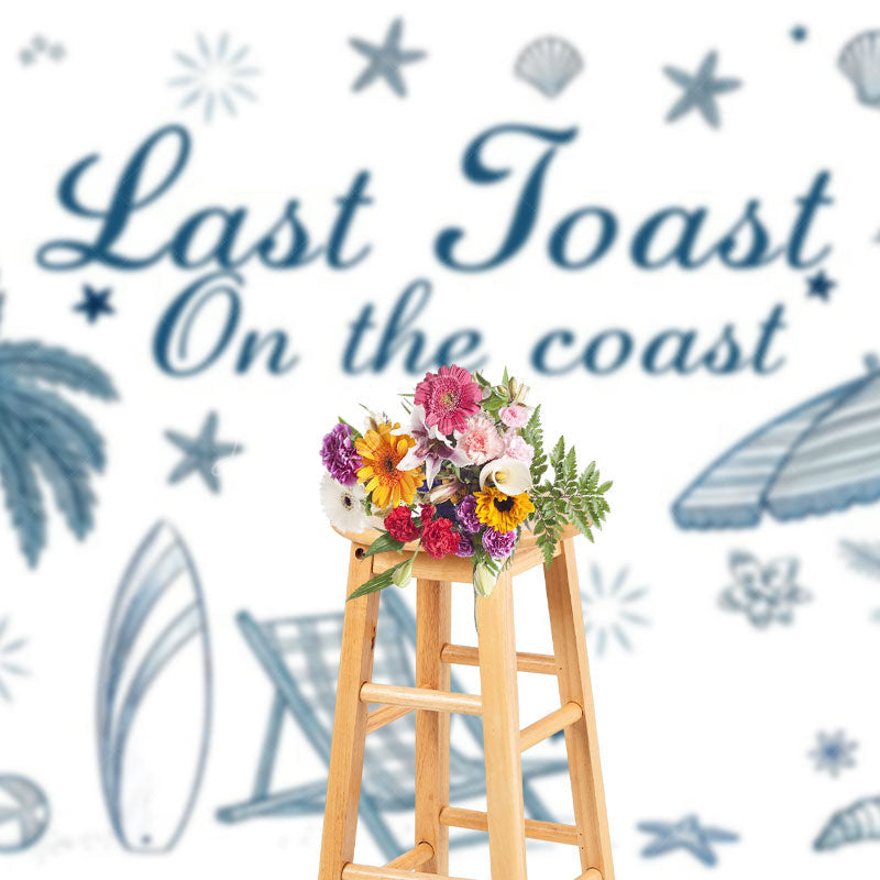 Lofaris Minimalist Summer Last Toast On The Coast Backdrop