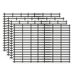 Lofaris Minimalist White and Black Plaid Print Set of 4 Placemats for Modern Farmhouse Scandinavian Decor