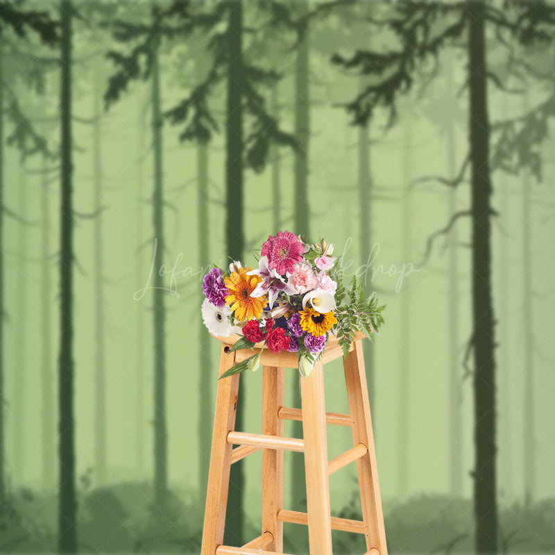 Lofaris Misty Forest Horror Scary Theme Photography Backdrop