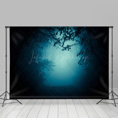 Lofaris Misty Forest Scary Dark Color Rug Combo Set Backdrop