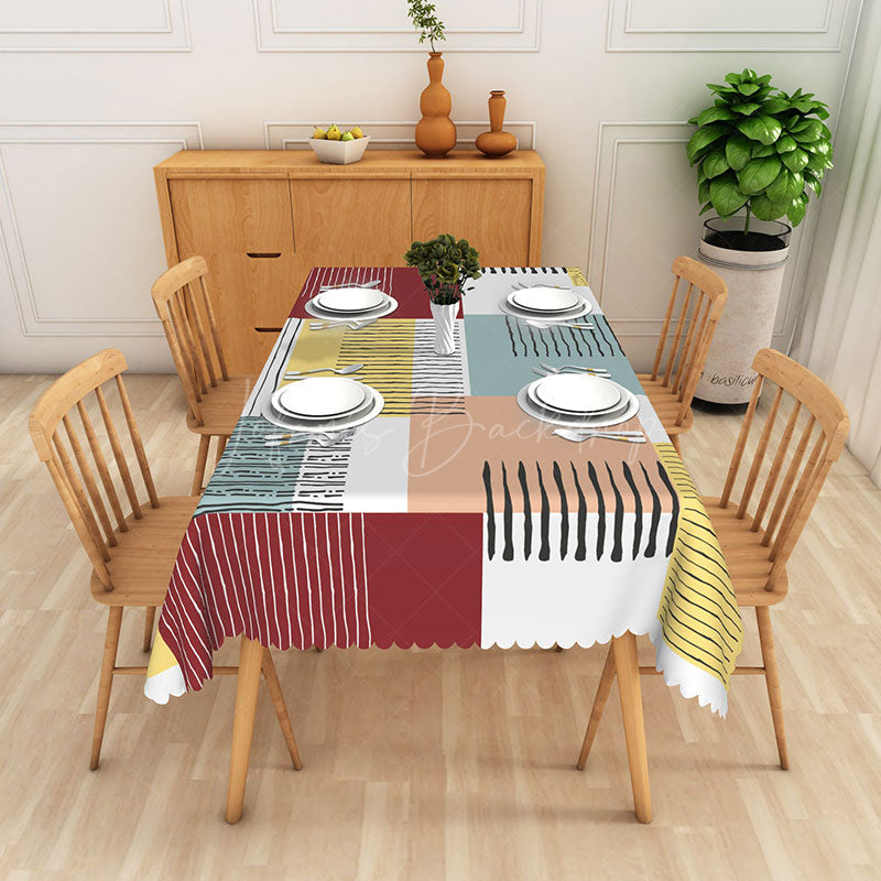 Lofaris Modern Abstract Art Pattern Special Rectangle Tablecloth