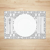 Lofaris Modern Abstract Geometric Lines Pattern Set of 4 Placemats for Minimalist and Contemporary Kitchen Decor