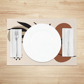 Lofaris Modern Abstract Leaves Dots Print Set Of 4 Placemats