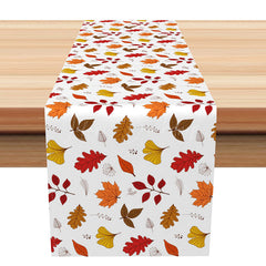 Lofaris Modern Autumn Leaves Table Runner Minimalist Botanical Dining Decor Simple and Elegant Fall Kitchen Linen
