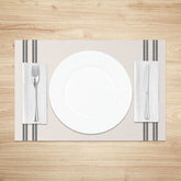 Lofaris Modern Black and White Stripe Set of 4 Placemats Minimalist Washable Table Mats for Kitchen Dining Decor