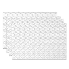 Lofaris Modern Black and White Striped Placemats Set of 4 Minimalist Geometric Line Art for Kitchen Dining Table