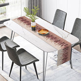 Lofaris Modern Feather Table Runner with Dark Pink Gradient Pattern for Chic and Glamorous Dining Decor