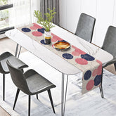 Lofaris Modern Geometric Table Runner in Navy and Pink Contemporary Kitchen Decor for Parties Dinner Events