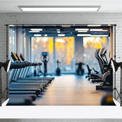 Lofaris Modern Gym Interior Sports Backdrop Fitness Center Treadmills Workout Background Athletic Photography Prop