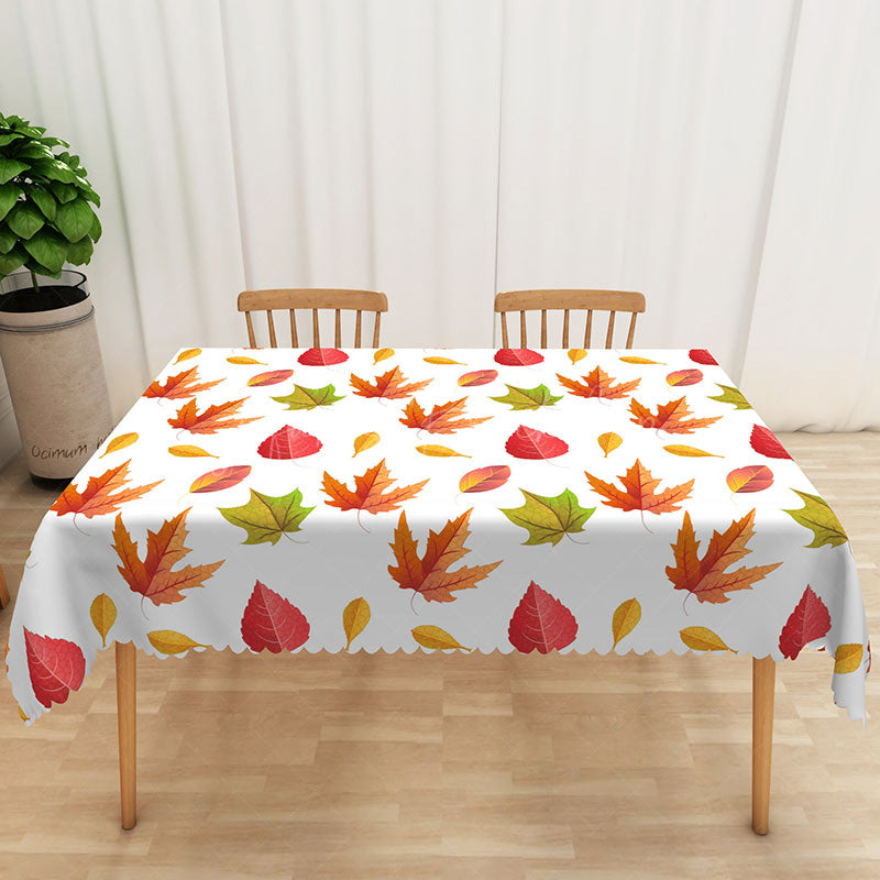 Lofaris Modern Maple Leaf Rectangle Tablecloth for Autumn Fall and Canadian Themed Holiday Decorations