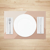 Lofaris Modern Pink and White Geometric Pattern Set of 4 Placemats for Girls Room Party Kitchen Decor