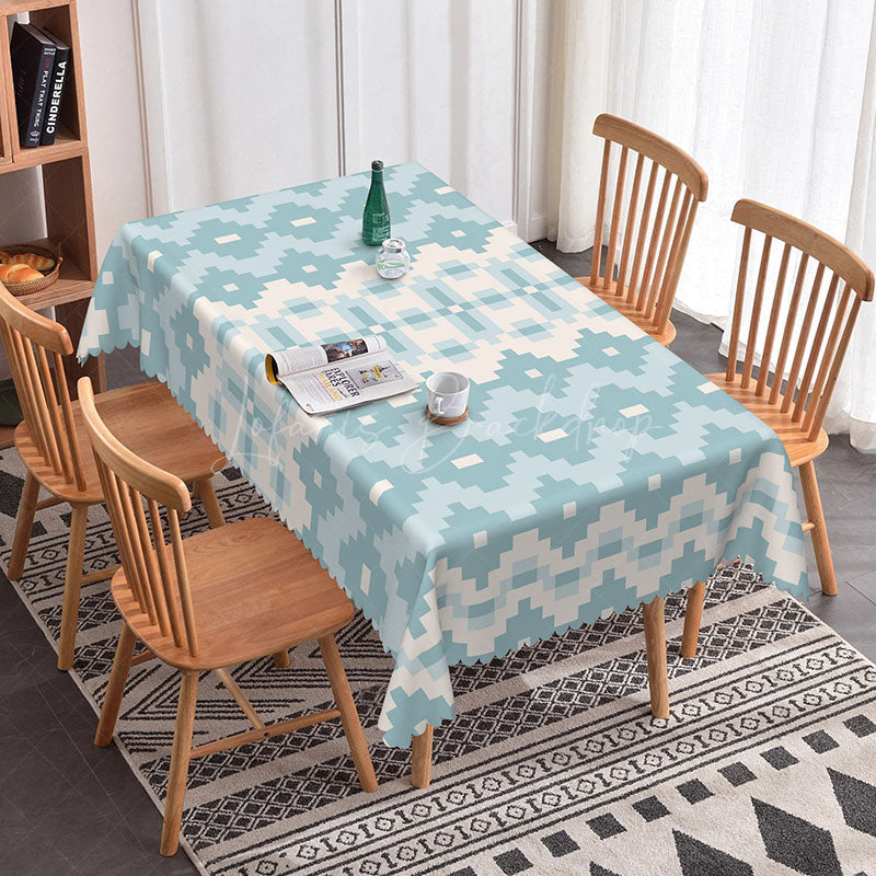 Lofaris Modern Pixel Art Rectangle Tablecloth For Home Decor