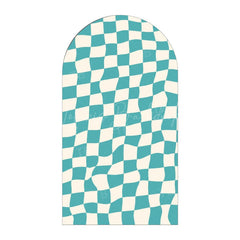 Lofaris Modern Twisted Checkered Arch Backdrop Charming Plaid Pattern Party Decor For Birthday