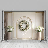 Lofaris Modern Wall Wreath Floral Vase Wedding Photo Backdrop