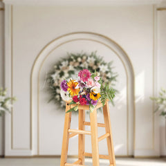 Lofaris Modern Wall Wreath Floral Vase Wedding Photo Backdrop