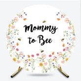 Lofaris Mommy to Bee Round Backdrop for Baby Shower Wildflower and Honey Garden Theme What Will it Party Decor