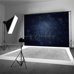 Lofaris Moody Blue Abstract Texture Photography Backdrop Fine Art Background with Vignette for Winter Portrait Studio