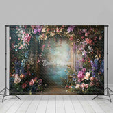 Lofaris Moody Dark Floral Photography Backdrop Fine Art Oil Painting Style with Colorful Wildflowers Vintage Studio Prop