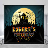 Lofaris Moon Night Castle Halloween Custom Birthday Backdrop
