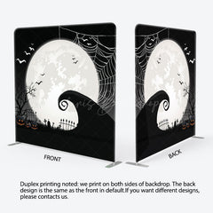 Lofaris Moon Night Spider Wab Halloween Pillow Case Backdrop