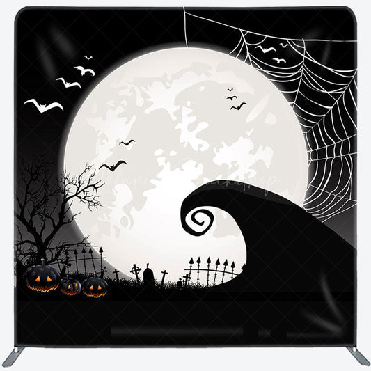 Lofaris Moon Night Spider Wab Halloween Pillow Case Backdrop