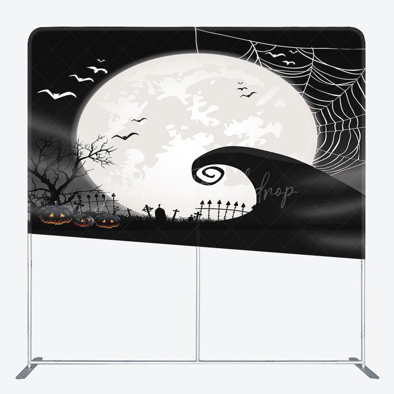 Lofaris Moon Night Spider Wab Halloween Pillow Case Backdrop