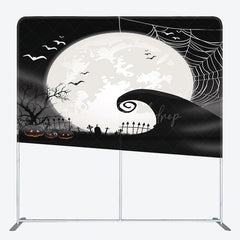 Lofaris Moon Night Spider Wab Halloween Pillow Case Backdrop