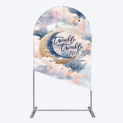 Lofaris Moon Night Twinkle Star Baby Shower Arch Backdrop
