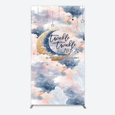 Lofaris Moon Night Twinkle Star Baby Shower Rectangle Backdrop