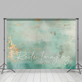 Lofaris Motley Teal Gold Abstract Pattern Photo Backdrop
