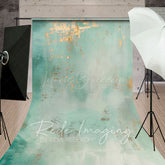 Lofaris Motley Teal Gold Abstract Pattern Sweep Backdrop