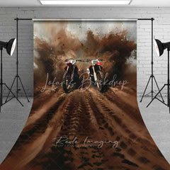 Lofaris Motocross Dirt Bike Race Sweep Photography Backdrop Muddy Track Action Sports Art Photo Background