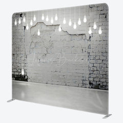 Lofaris Mottled Wall Light Bulbs Square Tension Backdrop