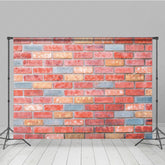 Lofaris Mottled Warm Tones Color Wall Brick Photo Backdrop