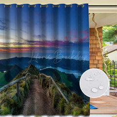 Lofaris Mountain Hiking Trails Waterproof Outdoor Curtains For Gazebo