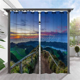 Lofaris Mountain Hiking Trails Waterproof Outdoor Curtains For Gazebo